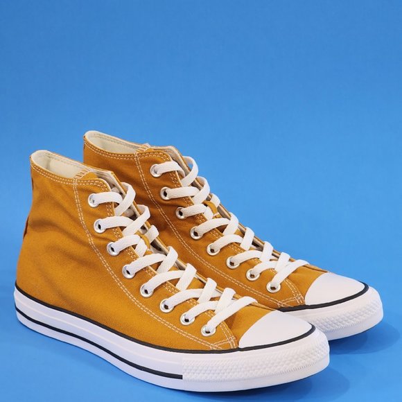 Converse CTAS Hi Seasonal Color 'Saffron Yellow' Unisex Sneakers 168573F NWT - Picture 1 of 6